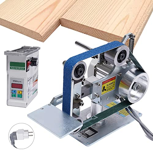 LENDISIY Bandschleifer Tellerschleifer mit Bürstenlos Motor 220V Bandschleifmaschine Schleifmaschine Bandschleifer Schleifgerät Polierer für Holz Metall
