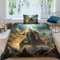 AAHARYA Nordische Mythologie Jungen Teenager Bettbezug Set Modern Thor Bettwäsche Dekorativ Betten Set Polyester Für Kinder Männer Bettbezüge Single（135x200cm）