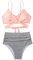 XUEJIANN Montre radio-pilotée numérique date sexy maillot de bain pour femme taille haute hauts hommes sortie, Rose, S