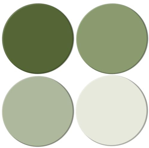 JarThenaAMCS 4Pcs Sage Green Coasters Solid Color Ceramic Coasters Absorbent Cup Mat for Mug Cup Home Kitchen Office Party Table Decor