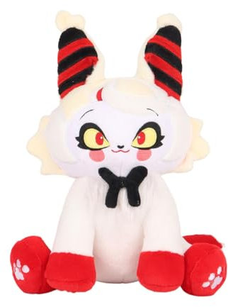Genérico Peluche Alastor Anime Figura Muñeca, Figura de Peluche de Dibujos Animados de Polvo de Ángel, Linda Almohada de Sofá Súper Rellena, Juguete de Peluche de Polvo de Ángel de Hotel
