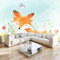 Papier Peint Dessin Animé Animaux Renard Lapin 3D Panoramique Murale Salon 400x280 cm Papier Peint intissé pour Chambre Salon Personnalisé Décoration Murale