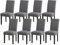 mafudoxi Stuhlhussen 8er Set, Stretch Abnehmbare Waschbar Stuhlbezug, Stretch Stuhlhusse mit Gummiband, für Hotel, Bankett, Restaurant, Haus, Party, Hochzeit(Grey, 8Stück)