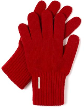 VIVISENCE Damen Winter Handschuhe Mit Klassische Breitem Strickbündchen Gemütlich Stilvolle Hergestellt Aus Warmes Und Weiches Wollgarn Perfekt Für Kalte Wintertage Herbst Modell 7201
