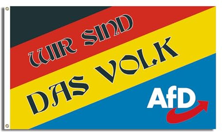 FlagShipper - AFD Flagge 150x90 cm Alternative für Deutschland Design AfD Partei Fanartikel Fahne NEU Logo Dunkelblau Landtagswahl Europawahl Bundestagswahl für Garten Demonstration