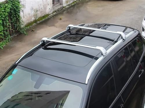 2 stück Auto Dachgepäckträger Lastenträger Relingträger für Dacia Duster 2018 2019, Aluminium Dachträger Querstangen, Dachreling Rack Auto Zubehör