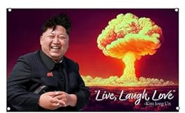 Stormflag Bandiera di Kim Jong Un 3x5ft/90x150cm 90g di poliestere 4 occhielli,Occhiello in Angolo, in metallo e Doppio ago