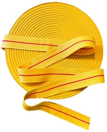 Rouleau de Ceinture de karaté 50 mètres 100% Coton Made in France (Jaune)