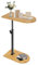 KUKKUME Beistelltisch C Form Höhenverstellbar Kleiner Tisch Bambusholz und Metall Couchtisch Sofatisch Kaffeetisch Side Table Sofa Table Betttisch für Wohnzimmer Bad Bett Sofa und Kaffee (Stil 2)