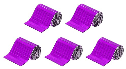 QUARKZMAN 5 Rollen 480 Stück Mosaikfliesen Selbstklebend Glas Spiegel Fliesen Lila Hochviskose Glatter Oberfläche Mini Spiegel 5x5mm für Disco Ball, DIY Handwerk, KTV Dekoration