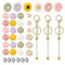 XFSRG Porteclés Fleur DIY Kit Porte Clef Personnalisé avec Perles et Pendentifs Porte Clé Femme et Homme pour Accessoires Mode et Cadeaux Créatifs
