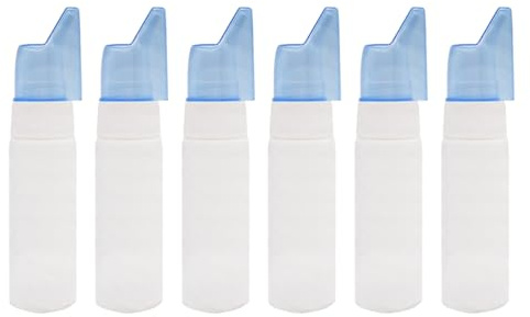 INOOMP Nasenspray Flasche 70 ml Leerflasche Weiß 6 Stück Hdpe Kunststoff | Reisegeeignet, Kompakt Und Leicht, Für Camping, Wandern Und Picknick Geeignet