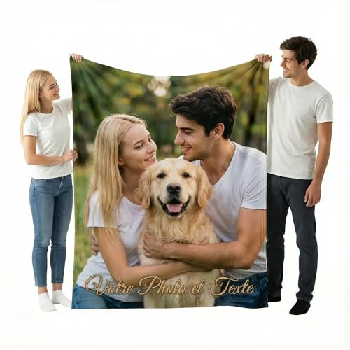 Cimpress Coperta Personalizzata,Coperte Personalizzate con Foto in Pile Morbido, Lavabile Macchina, Idea Regalo per Natale, Famiglia, Compleanno, Anniversario (127x152 cm, Verticale)