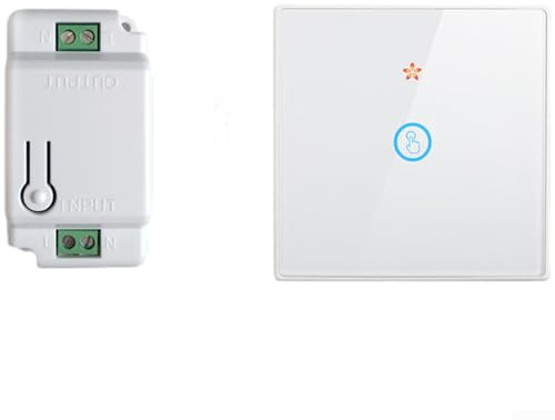 Interrupteur à distance sans fil pour la maison, 220 V, panneau d'interrupteur tactile intelligent, blanc, sans piles, sans câblage pour l'éclairage (A)