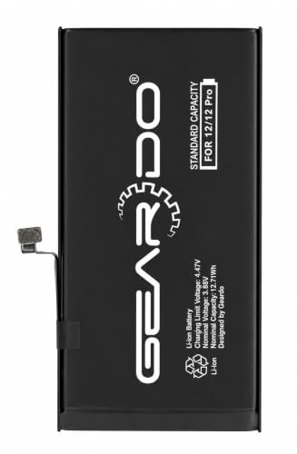 Geardo Replacement Battery Compatible With iPhone 12/12 Pro 2815mAh DIAGNOSTIC 100% Health + No Warning Message/Pop-Up