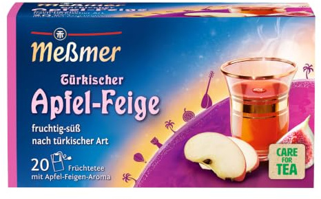 Meßmer Ländertee Türkischer Apfel-Feige | Früchtetee mit Apfel-Feigen-Aroma | 20 Teebeutel | fruchtig-süß