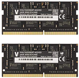 V-Color 32 GB (2 x 16 GB) DDR4 2400 MHz para iMac 2017 27 pulgadas con pantalla Retina 5K y 21.5 pulgadas con pantalla Retina 4K o no Retina DDR4 iMac SO-DIMM CL17 1.2V (TN416G24D817K-VC)