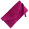 Leah Ward Women's Suede Leather Clutch Bag Genuine Leather Wedding Party Clutch Bags (Fuchsia Suede)