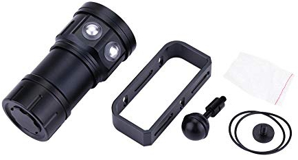 Akozon Taucher-Taschenlampe, IPX8, wasserdicht, 18000 lm, 500 m, Unterwasser und Camping