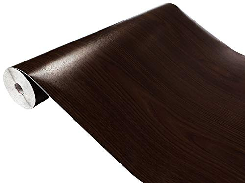 Klebefolie Möbel 45x240 cm | Möbelfolie selbstklebend in Holzoptik | Folie für Möbel zur einfachen Renovierung von Türen, Tischen und Regalen | Klebefolie dekorativ und abwaschbar | Dark Maron