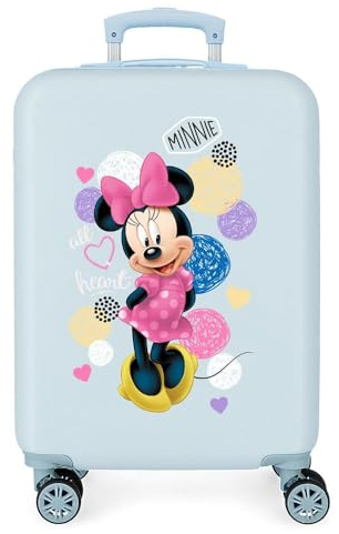 Disney Love Minnie Kabinenkoffer Rosa 37x55x20 cms Hartschalen ABS Kombinationsschloss 32L 2,5Kgs 4 Doppelräder Handgepäck Blau
