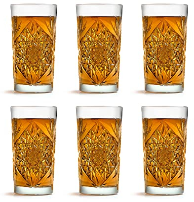 Libbey - Hobstar - Longdrinkglas, Cocktailglas, Wasserglas, Saftglas - 470 ml - Glas - 6er Set - bekannt aus den coolsten Hotels und Bars
