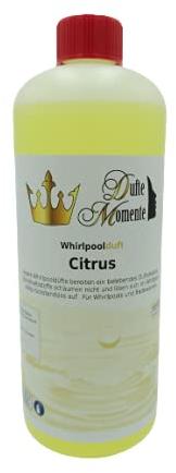 Dufte Momente Parfum jacuzzi 1 l - Citrus - Avec huiles essentielles naturelles et naturelles - Sans mousse - Végétalien et sans expérimentation animale