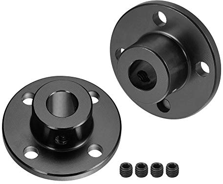 sourcing map 2 Stück Flanschkupplung Motorführung Wellenkupplung Motorstecker 8mm Innendurchm. H13xD10 Starre für DIY Teile Schwarz