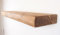 Thick Flat Round Chunky Rustic Floating Shelf 9x3, Natural Oak, 120cm