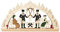 Drechslerei Kuhnert - Hobaku Bastelset - Schwibbogen/Lichterkranz - Motiv: Erzgebirge - Dekoration aus Holz zum Zusammenbauen - Maße: ca. 40 x 20 x 5 cm - Made in Germany