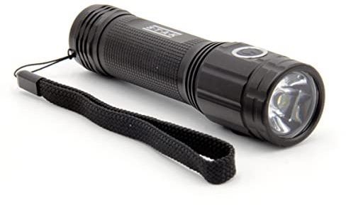 Stak ST096 STURM Batteriebetriebene LED-Taschenlampe, Schwarz, 2000 Lumen, 20 W