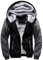 MANLUODANNI Dicker Hoodie Herren, Men's Kapuzenpullover mit Tasche Zip Pullover Jacke Sweatjacke Kapuzenjacke Sweater Casual Kapuzenpulli mit Fleeceartig-Innenseite Schwarz L