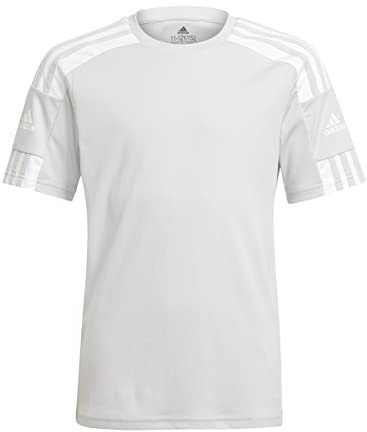 adidas Jungen Squadra 21 Jersey, Team Light Grey/White, 9-10 Years