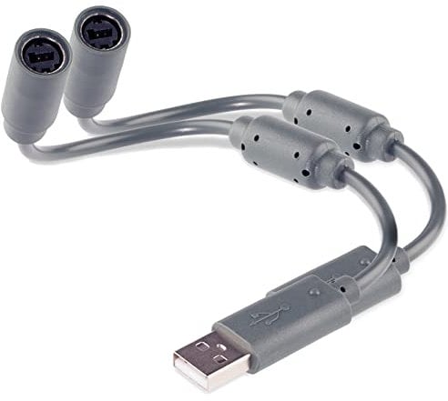 USB Breakaway Cord for Microsoft Xbox 360 & Slim Wired Controller, Dongle Adapter Extension Cable, Pack of 2