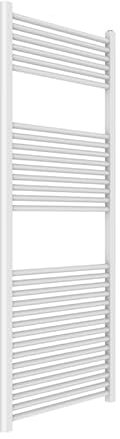 ERCOS Radiateur sèche-serviettes Dimensions 600x1500 MM Radiateur Couleur Blanc Opaque, Raccords 1/2 Livré avec kit de montage