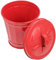 Mini Comptoir Poubelle Can Metal Waste Panier Garbage Can Small Trash Bin Desk avec Couvercle pour Le Bureau à Domicile Rouge