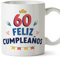 MUGFFINS Tazas 60 Cumpleaños - En Español - ¡Feliz Cumpleaños! - 11 oz / 330 ml - Regalo original y divertido