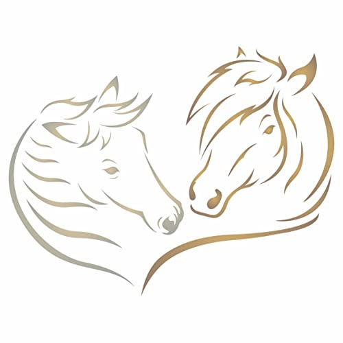 Love Horses Schablone, 27,94 x 21,59 cm (L) - Deko Bauernhof Tier Pferd Pferdekopf Schablonen zum Malen Vorlage