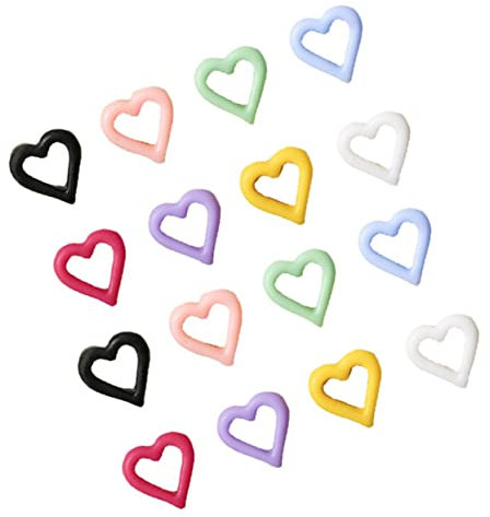 LALAFINA 100pcs Heart Shaped Nail Art Stickers Nail Gems Charm Scrapbooking Pink Applique Gems for Nails Heart Nail Art Charm Heart Nail Decal Nail Chips Cell Phone Epoxy Resin 3d