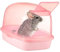 BCOATH Boîte à Sable pour Hamster Plastique Salle de Bain Chinchilla et Rongeurs Accessoire Transparent pour Animaux de Compagnie