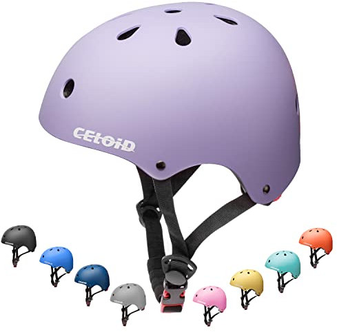 CELOID Kinder Jugend Fahrradhelm,Kleinkind Skateboard Helme für Alter 3-5-8 Jahre Jungen M?dchen,verstellbare Multi-Sport Fahrrad Skateboarding Klettern Skating-Rolle,Violet