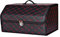 KAJAME Zusammenklappbarer Leder Auto Kofferraumtaschen Taschen Kofferraumtasche für FIAT 500L 500X Idea Tipo 124 Spider 500 TIPO Kofferraum-Organizer Autozubehör,F-XL-Black and red line