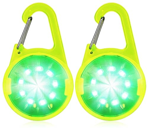 ZLCBBD LED Blinklicht Kinder - USB Aufladbar Reflektoren Licht für Schulranzen Sicherheitslicht Anhänger für Wandern Laufen Joggen Haustier Rucksack Kleidung Grün