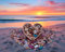 Acryl-Bild 40 x 30 cm: ein Steinhaufen am Strand (210343968)