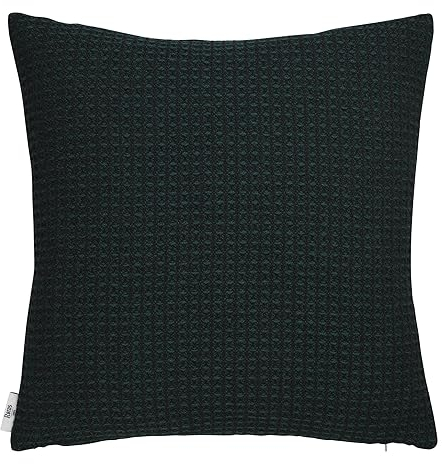 RØROS TWEED - Vega - Kissen aus norwegischer Lammwolle - Design von Anderssen & Voll - Kissenmaße: 50 x 50 cm (50 x 50 cm, 104354 - Dark Green)
