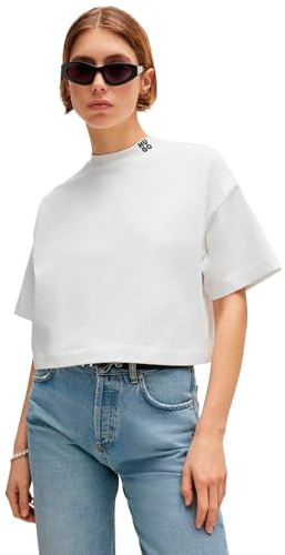 HUGO Women's Damelody Shirt, White100, L