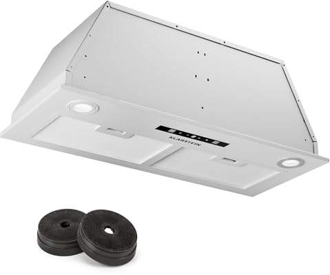 Klarstein Kitchen Cooker Hood 72cm, Extractor Fan for Kitchen w/LED Lights, Grease Filters, 439m³/h Airflow Cooker Hoods, Timer & Touch Controls, Built In Wall Mount Stainless Steel