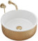 GTM Design Aufsatzwaschbecken Modern Waschbecken ohne Hahnloch - Elegant Aufsatzwaschbecken Oval für Badezimmer und Gäste WC - nur Bad Waschbecken - Modell 3