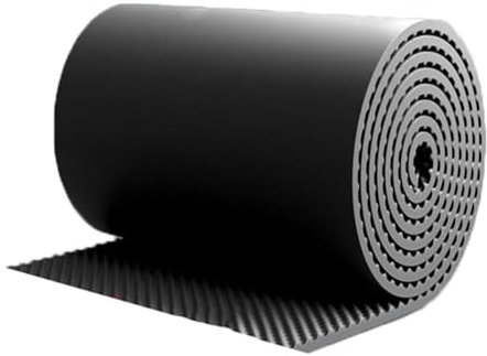 Noise Insulation Soundproofing Foam, 7cm Thick Studio Acoustic Mat, 10m/Roll Self-Adhesive Fire Resistant Sound Dampening Panels For Studios Office Home (Color : Black, Size : 100m/328.08ft)