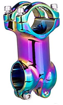 QmeNa MTB Vorbau MTB Road Bike Oil Slick STEM 17 7 Grad 60 70 80 90mm Hohe Festigkeit Leichte Fit 31.8mm Lenker Vorbau Fahrrad (Color : 7degree 60mm Rainbow)
